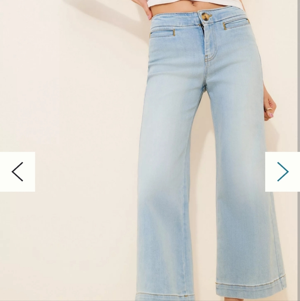 Pilcro RAINBOW ( BUTT) Bottom, Wide Leg Jeans